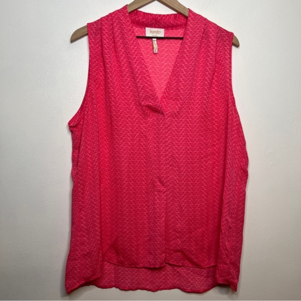 Laundry by Shelli Segal Pink Sleeveless Blouse XL - Picture 1 of 9